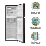 MDRT359FGI28,Midea, Frost Free, Convertible, Net Capacity 233 L, Real Inverter, 3 Star, Jazz Black (open Box Like New)