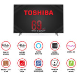 Toshiba 139 cm (55 inch) 4K Ultra HD Vidaa OS Smart LED TV with Dolby Vision and ATMOS, 55U5050 (3 Month Warranty By Neverowned)
