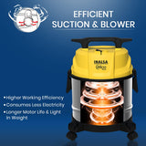 INALSA Wet and Dry Vacuum Cleaner for Home, 12 LTR Capacity,1200 W, 17 kPa Suction, Blower Function, Wet Vacuum Cleaner for Sofa, House Cleaning Machine,Stainless Steel Body (WD 12)