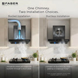 Faber Coral 75cm 1500m³/hr BLDC Autoclean T-Shape Chimney | Built In Oil Collector | Touch & Gesture Control | Hood Coral BLDC FL HC SC BK IN 75
