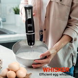 INALSA Hand Blender 1000 Watts with Chopper, Whisker| Variable Speed & Turbo Speed Function|100% Copper Motor|0.6Liter|Low Noise |Anti-Splash Technology|Home&kitchen| (Robot Inox 1000)