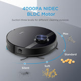 Midea M7 Robotic Vacuum Cleaner |Wet & Dry | BLDC Motor | 4000Pa Suction| 5Th Gen Lidar Navigation 30 Set Sensors |Auto Return Charge| Alexa & Google Enabled, 180 Minutes, Black