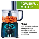 INALSA Food Processor Easy Prep Plus-800-Watt with Processing Bowl & 8 Accessories