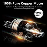 INALSA Stand Mixer 1200W|Pure Copper Motor|5.3L SS Bowl With Splash Guard|Metal Gears for Extra Durability|Accessories Included|Dishwasher Safe|Baking,Cake Mixer,Kneading-Kratos Plus (White)