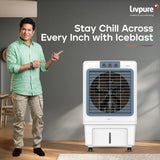 Livpure Iceblast Desert Air Cooler- 90L | 18" Fan Blade | High Air Delivery | Ice Chamber | Anti-Bacterial Honeycomb Pad | 190 Watts Motor with Inverter Compatibility | 2 Years Warranty by Livpure