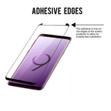 Stuffcool Mighty 3D Curved Full Screen Tempered Glass Screen Protector for Samsung Galaxy S9 - Black with Applicator (Case Friendly & Edge to Edge)
