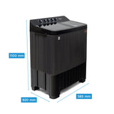 Midea Washing Machine Twin Tub 14 Kg, See Through Glass Lid, Soft Close(MWMSA140GPG(KG)