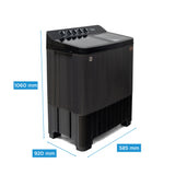 Midea Washing Machine Twin Tub 12 Kg, See Through Glass Lid, Soft CloseMWMSA120GPG(KG)