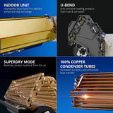 VOLTAS 183V Vertis Zenith Gold 1.5 Ton 3 Star Inverter Split AC with 4-Step Adjustable Mode, 5100W cooling capacity, 2026 Model,High ambient Cooling-cools even upto 52°C (Copper Condenser, Anti Dust Filter)