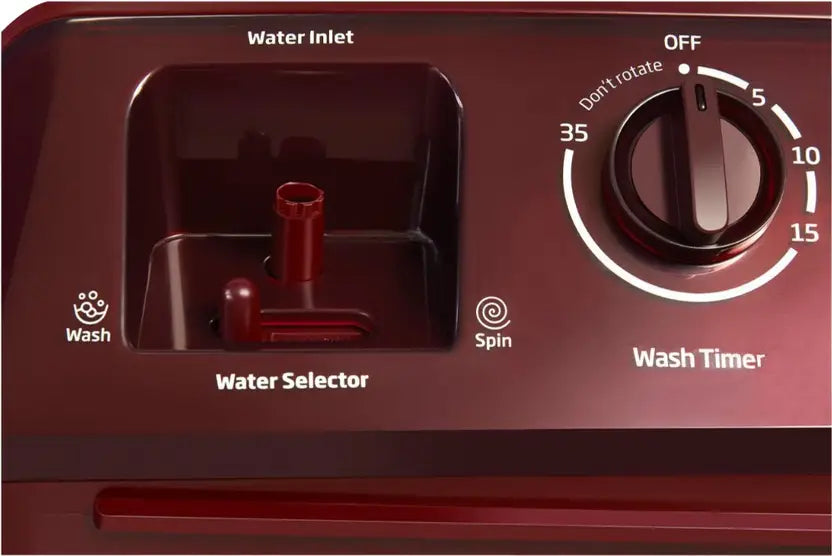 Voltas Beko by A Tata Product 7.2 kg Semi Automatic Top Load Washing Machine Maroon, White