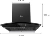 Midea 60V11 Auto Clean Wall Mounted Black 1250 CMH Chimney