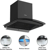 Midea 60V11 Auto Clean Wall Mounted Black 1250 CMH Chimney