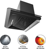 Midea 60V11 Auto Clean Wall Mounted Black 1250 CMH Chimney