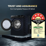 Haier 11 Kg (Wash) / 7 Kg (Dry), 5 Star, Powered by AI-DBT, Direct Drive Technology, Wifi, PuriSteam, I-Refresh, Front Load Fully Automatic Washer Dryer, (EFLD110-DM14IEICBKU1, In-built Heater,Black)