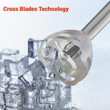 INALSA Hand Blender 1000 Watts with Chopper, Whisker| Variable Speed & Turbo Speed Function|100% Copper Motor|0.6Liter|Low Noise |Anti-Splash Technology|Home&kitchen| (Robot Inox 1000)