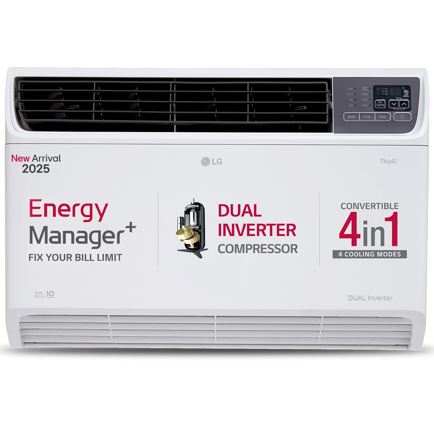 LG 1.5 Ton 5 Star Wi-Fi DUAL Inverter Window AC ( UW-Q18WWZA, White)