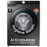 Samsung 7 Kg 5 Star Eco Bubble Technology, AI Control & Wi-Fi, Fully-Automatic Front Loading Washing Machine Appliance (WW70T502DAX1TL, Digital Inverter, In-Built Heater, Inox)