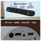 Zebronics PixaPlay® 73 Android Smart Projector, 720p Native, Support 4K, OTT Apps (Netflix, PrimeVideo, Hotstar), 200° Rotatable, 3700 Lumens, Auto Keystone, Miracast, 3W Speaker, 130" Screen, WiFi|BT