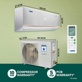 Blue Star 1.5 Ton 3 Star Hot and Cold, Inverter Split AC ( IC318DNUHC, White)