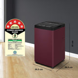 Godrej 7.5 Kg 5 Star AI Powered, Disinfects 99.9% Germs, Inbuilt Heater, Toughened Glass & Soft Shut Lid, Steel Drum Fully Automatic Top Load Washing Machine (WTEON ADR 75 5.0 PFDTG AURD, Autumn Red)