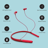 JBL LIVE200BT Bluetooth Wireless in Ear Earphones with Mic with 10 Hours Playtime, Multi Point Connectivity & Premium Aluminum Housing (Red)