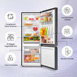 Haier 325 L, 3 Star, Convertible 14-in-1, Triple Inverter & Fan Motor Technology, with Display Frost Free, Bottom Mounted Double Door Refrigerator (HEB-333GB-P, GE Black)