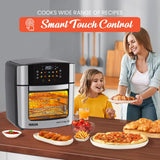 INALSA Air Fryer Oven|16L, 1800W|Stainless Steel Body12-in-1 Functions,Fry,Bake,Grill,Dehydrate,Roast& Reheat|10 Preset|Rotisserie & Convection|Dishwasher Safe Accessories|2Yr