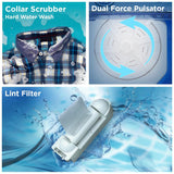 Midea 7 kg Semi Automatic Top Load Washing Machine Blue, White (MWMSA070PPG(BW))