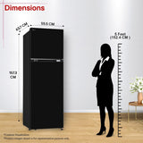 LG 251 L, 2 Star, Smart Inverter, Smart Mode, Frost-Free Double Door Refrigerator (GLT2526WWOB, Onyx Black, Multi Air Flow, Express Freeze, Deodorizer, Bigger Size & Better Cooling, 2026 Model)
