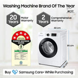 Samsung 8 kg, 5 Star, Digital Inverter, Motor, Fully-Automatic Front Load Washing Machine (WW80T4040CE1TL, Hygiene Steam, White)
