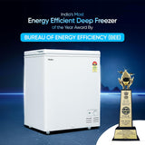 Haier HFC-175SM5, 5 Star Rating, Single Door Convertible Deep Freezer, Inside Metal Liner with Deo Fresh Technology, Compact Design & Removable Gasket (White)