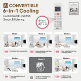 LG 1.5 Ton 3 Star Hot & Cold Convertible 6 in 1 DUAL Inverter and Large Indoor Unit Split AC US-H19BNXE
