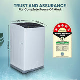 Haier 6 kg 5 Star Oceanus Wave Drum Washing Machine Fully Automatic Top Load (HWM60-AE, Moonlight Silver)