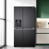 LG 630 L, 3 Star, Frost-Free, Double Door, Door Cooling+, Hygiene Fresh+, Smart Inverter, Wi-Fi Convertible Side By Side Refrigerator with AI ThinQ (GL-L257CMC3, Matt Black, Ice & Water Dispenser)