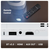Zebronics Android 13 Smart LED Projector, 4K Support, 4600 Lumens, 200" Screen Size, 90° Tilt, Auto Focus & Keystone, OTT Apps (Netflix, Prime Video, Hotstar), Miracast, WiFi, BT, HDMI (PixaPlay 75)
