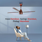 Pigeon Fantastic 1200mm BLDC Ceiling Fan with Remote | Energy Efficient Ceiling Fan Ceiling fan for Living Room High Air Delivery with LED Indicators