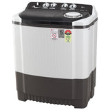 LG 8.0 Kg 5 Star Semi-Automatic Top Loading Washing Machine with Roller Jet Pulsator, Wind Jet Dry, Soak & Rat Away Technology (P8030SGAZ, Collar Scrubber & Rust Free Plastic Base, Dark Gray)