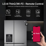 LG 630 L 3 Star Frost Free Smart Inverter Wi-Fi Double Door Side by Side Refrigerator (GL-L257CPZ3, Shiny Steel, Convertible, Door Cooling, Multi Air Flow | With Water & Ice Dispenser)