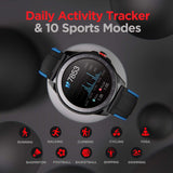 boAt Flash Edition Smart Watch with Activity Tracker, Multiple Sports Modes, 1.3" Screen, 170+ Watch Faces, Sleep Monitor, Gesture, Camera & Music Control, IP68 & 7 Days Battery Life(Galaxy Blue)