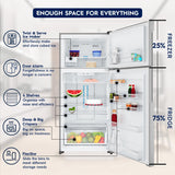 Electrolux 573L Frost Free Inverter Double Door Refrigerator, Top Freezer, TasteLockAuto & TasteGuard Technology, Arctic Silver Steel, UltimateTaste 500, ETE5700C-A | Open Box like New |