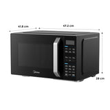 Midea 24 L Convection Microwave oven with Air Fry & Grill (MMOP02XA-ECSEBK) | 232 Auto cook menu | 800W | Child Lock