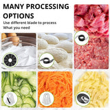 INALSA Food Processor Easy Prep Plus-800-Watt with Processing Bowl & 8 Accessories