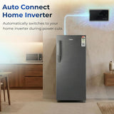 Haier 190 L 5 Star Direct Cool Inverter Single Door Refrigerator with Fast Ice Making, Easy Clean Back, Large Vegetable Box (HED-205DSA-P, Dazzle Steel, )