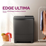 Godrej 8 Kg 5 Star, With Soft Shut Wash Lid, Semi-Automatic Top Loading Washing Machine (WSEDGE ULTS 80 5.0 DB2M CSGR, Crystal Grey, Stainless Steel Wash and Spin Drum)