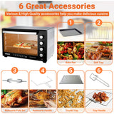 Inalsa Oven MasterChef 46SSRC OTG (46 Liter) with Motorised Rotisserie and Convection, 2000W, 4 Stage Heat Selection, Stainless-Steel Finish| Suitable For Big Families (Silver)