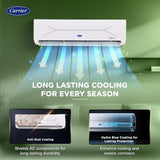 Carrier 2 Ton 3 Star Wi-Fi Smart Flexicool Inverter Split AC (,ESTER EDGE FXi (Wi-Fi),CAI24EE3R35W0,White)