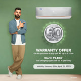 Blue Star 2 Ton 3 Star Hot and Cold Inverter Split AC (IC324DNUHC, White)