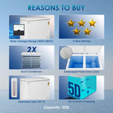 Haier 301 L Double Door Standard Deep Freezer (White, Convertible Freezer, HFC-320DM5, 5 Star)
