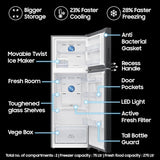 Samsung 350 L, 3 Star, Convertible 5-in-1, Digital Inverter, Frost Free Double Door, WiFi Enabled Bespoke AI Refrigerator (RT38DG5A4DBXHL, Luxe Black)