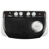 LG 8.0 Kg 5 Star Semi-Automatic Top Loading Washing Machine with Roller Jet Pulsator, Wind Jet Dry, Soak & Rat Away Technology (P8030SGAZ, Collar Scrubber & Rust Free Plastic Base, Dark Gray)